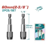 PORTA PUNTA MAGNETICA 1/4" X 2,3/8" X 2 UNIDADES TAC462601 TOTAL TOOLS