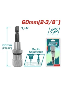 PUNTA EXTENSION PORTA PUNTAS CON TOPE 2.3/8" TAC464601 TOTAL TOOLS