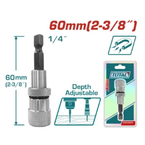PUNTA EXTENSION PORTA PUNTAS CON TOPE 2.3/8" TAC464601 TOTAL TOOLS