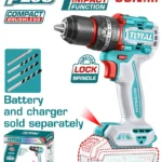 TALADRO INALÁMBRICO PERCUTOR 1/2" 20V TIDLI205581 TOTAL TOOLS