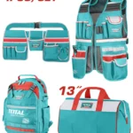 MOCHILA + CHALECO + BOLSO 13" + CINTURON DE HERRAMIENTAS TOTAL TOS230908