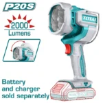 LINTERNA INALÁMBRICA LED 2000 LUMENES 20V TWLI2088 TOTAL TOOLS