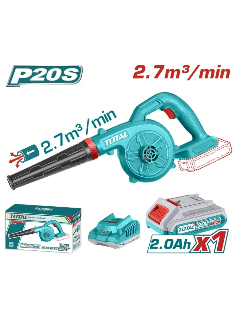 SOPLADOR INALÁMBRICO 20V 1 PILA + CARGADOR UTABLI200281 TOTAL TOOLS