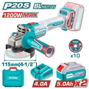 PULIDORA INALÁMBRICA 4.1/2" + DISCOS UTAGLI2211532 TOTAL TOOLS
