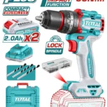 TALADRO INALÁMBRICO PERCUTOR 1/2" 2 PILAS + CARGADOR UTIDLI20668 TOTAL TOOLS