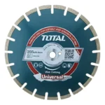 Disco diamantado segmentado Total Tools TAC2113551 de 14 pulgadas para corte de concreto y materiales de construcción.