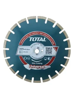 Disco diamantado segmentado Total Tools TAC2113551 de 14 pulgadas para corte de concreto y materiales de construcción.