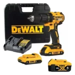 TALADRO 1/2" PERCUTOR + 2 BATERÍAS + 1 BATERÍA DCB204 DCD7781D2-B3C DEWALT