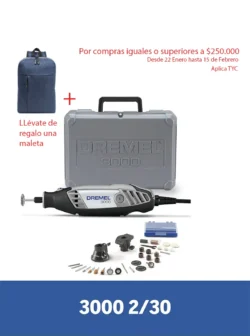 MOTOTOOL 30 ACCESORIOS + GUAYA 3000PP DREMEL