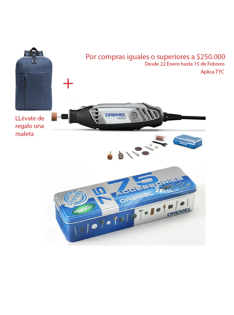 MOTOTOOL 3000PA + 10 ACCESORIOS + 75 ACCESORIOS DREMEL MOTOTOOL 3000PA + 10 ACCESORIOS + 75 ACCESORIOS DREMEL