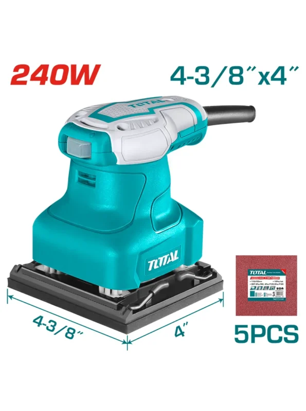 LIJADORA DE PALMA INDUSTRIAL 240 W UTF2231106 TOTAL TOOLS