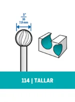 Fresa De Tallado Dremel de Punta Redonda de 7,9mm (114)