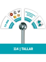 Fresa De Tallado Dremel de Punta Redonda de 7,9mm (114)