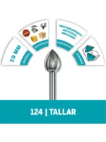 Fresa de Tallado Dremel de punta llama de fuego de 7,9mm (124)