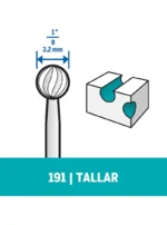 Fresa Dremel de Tallado de Punta Redonda de 3,2mm (191)