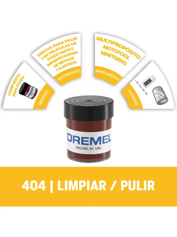 Pasta Dremel para Pulir y Limpiar Metales y Plástico (421)