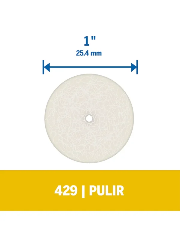 Disco de fieltro Dremel para pulir de 25,4mm (429)