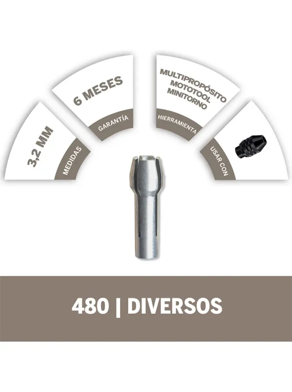 Boquilla Dremel de 3,2mm para Mototool (480)