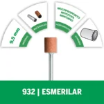 Piedra de esmerilado Dremel formato cuadrado de 9,5mm (932)