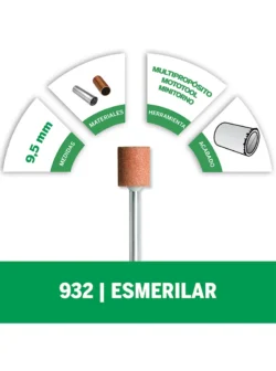 Piedra de esmerilado Dremel formato cuadrado de 9,5mm (932)