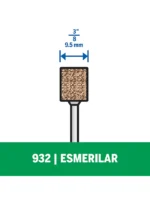 Piedra de esmerilado Dremel formato cuadrado de 9,5mm (932)