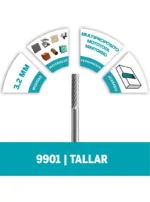 Broca de tallado Dremel Carburo de Tungsteno (9901)