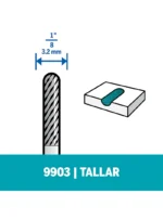 Fresa de Tallado Dremel de punta redondada de 3,2mm (9903)