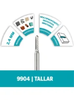 Fresa Dremel de Tallado Cilindrica de Punta Redondada de 2,4mm (9904)