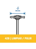 Cepillo de Acero al carbón Dremel de 19,1mm (428)