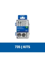 Kit Dremel con 8 accesorios para vidrio y piedra (735)