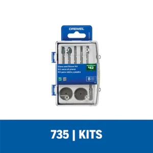 Kit Dremel con 8 accesorios para vidrio y piedra (735)