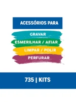 Kit Dremel con 8 accesorios para vidrio y piedra (735)