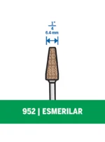 Piedra de esmerilado Dremel oval con punta delgada de 6,4mm (953)
