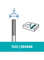 Fresa Diamantada Dremel de punta cuadrada de 2,4mm (7122)