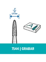 Fresa Diamantada Dremel de Punta Delgada De 2,4mm (7144)