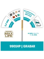 Broca Dremel Max Life para Grabar y Tallar (9901HP)