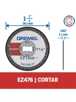 Disco de Corte Dremel de 38,1mm para plástico (EZ476)