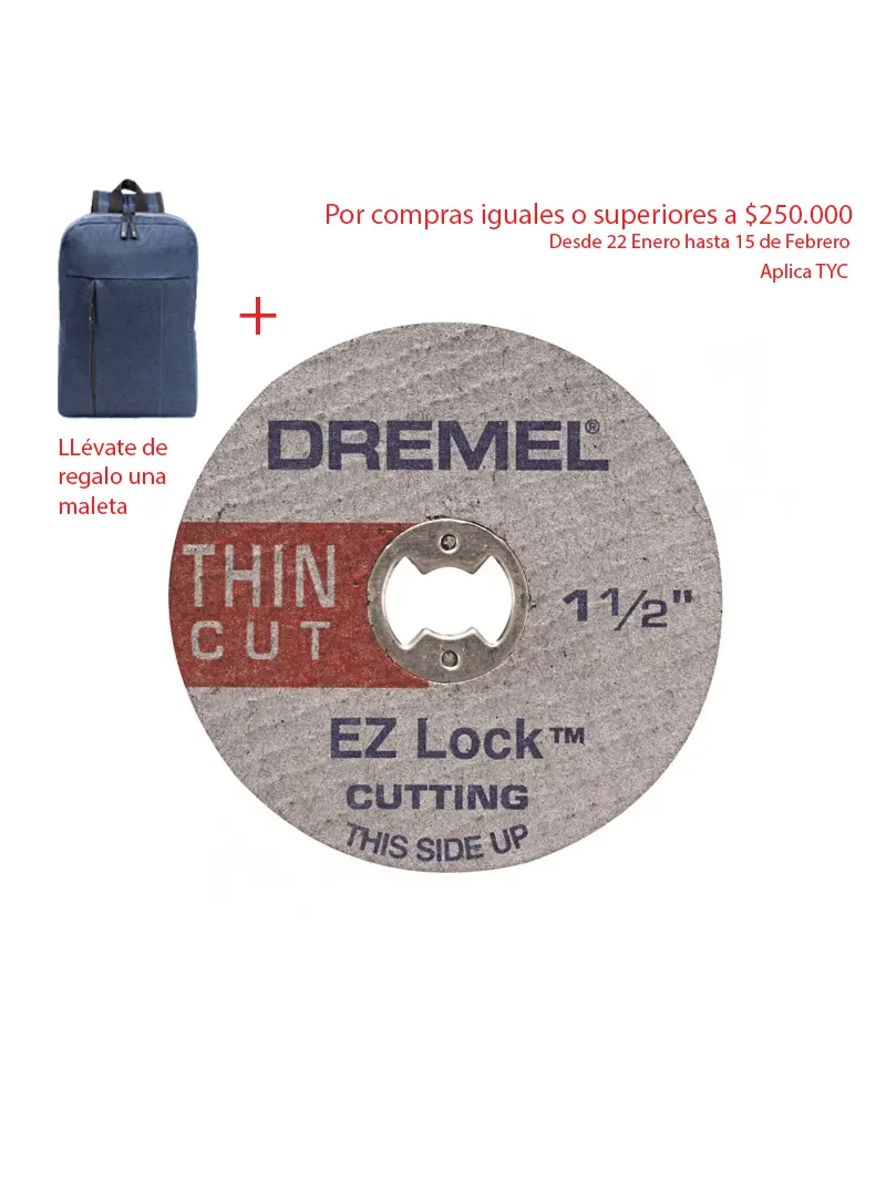 DISCO CORTE METAL EXTRA FINO EZ409 X 5 DREMEL (1) DISCO CORTE METAL EXTRA FINO EZ409 X 5 DREMEL