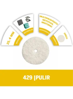 Disco de fieltro Dremel para pulir de 25,4mm (429)