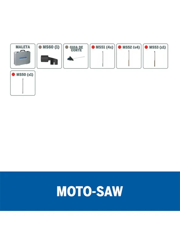 Sierra Caladora Dremel Moto-Saw con 10 Accesorios MS20AA