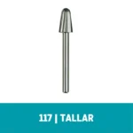 Fresa Dremel de Tallado Cilindrica de Punta Redondada de 6,4mm (117)