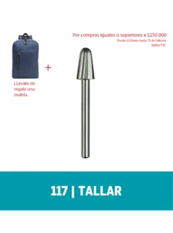 Fresa Dremel de Tallado Cilindrica de Punta Redondada de 6,4mm (117)