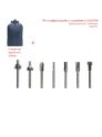 Kit Dremel con 6 brocas para fresar (200)