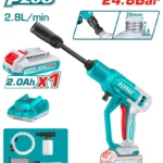 Hidrolavadora Portátil Inalámbrica TOTAL 20V con Batería 2Ah y Cargador