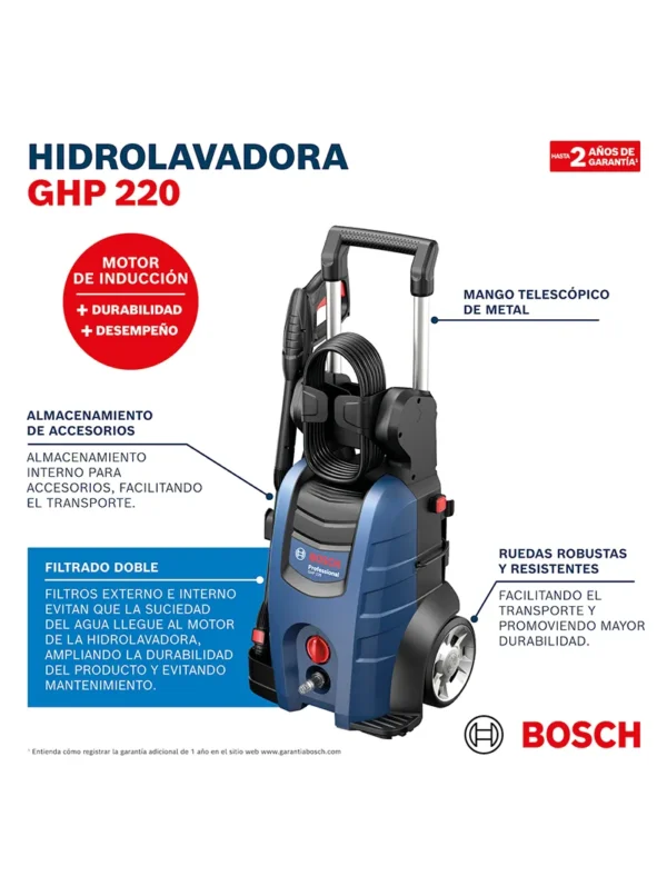 HIDROLAVADORA DE ALTA PRESION GHP220 BOSCH