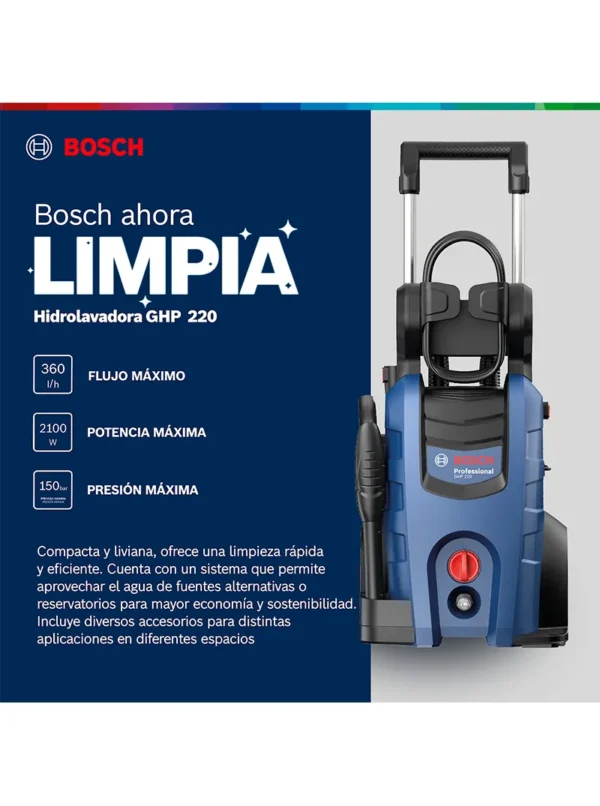 HIDROLAVADORA DE ALTA PRESION GHP220 BOSCH