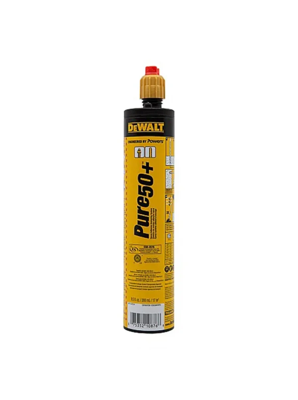 ANCLAJE QUIMICO PURE 50 + 610 ML DEWALT 08605-PWR