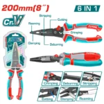 ALICATE PINZA DE PUNTA INDUSTRIAL 8 6 EN 1 MULTI-FUNSION TOTAL THTMF286