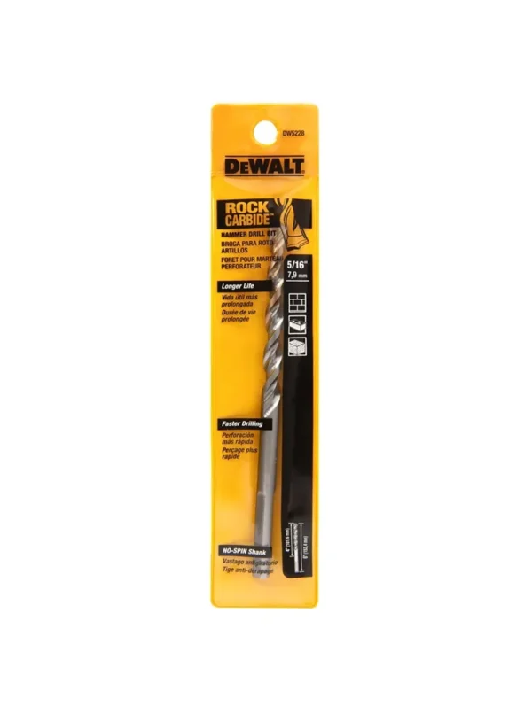 BROCA TUNGSTENO INDUSTRIAL 5/16" X 6" DEWALT DW5228