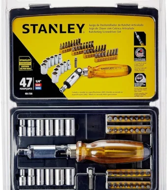 DESTORNILLADOR RACHET CON PUNTAS 47 PIEZAS STANLEY 68-736